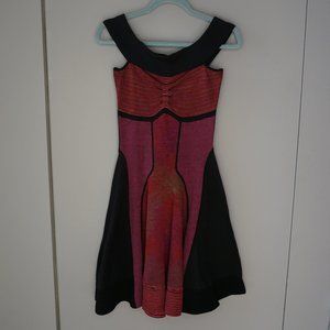 M MISSONI Multi Color Godet Sleeveless Stretchy A-Line Dress size 42/US 6